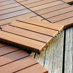 Interlocking Wood Deck Tiles Over Wood Planks